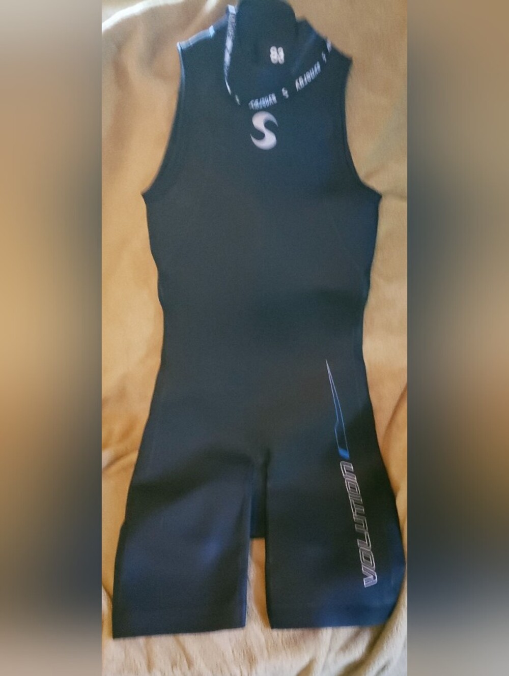 Black Women’s Sleeveless One-Piece Swim Wet Suit Short - Picture 6 of 10
